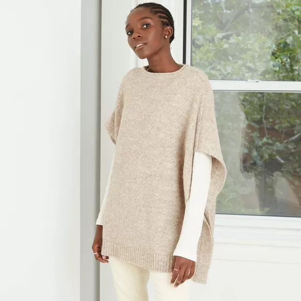 Women's Poncho Sweater - Universal Thread™ One Size | Target