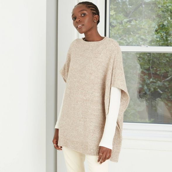Women's Poncho Sweater - Universal Thread™ One Size | Target