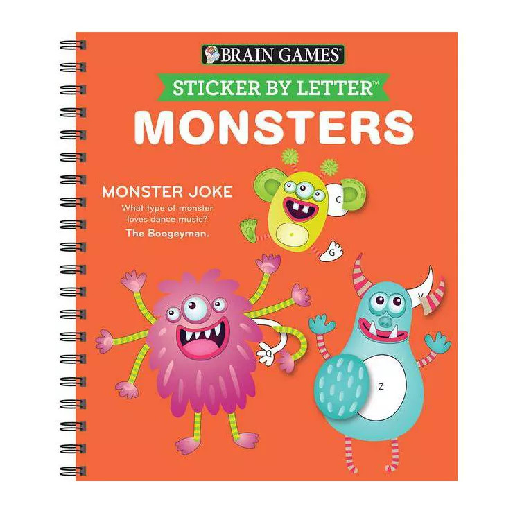 Sticker Puzzles Monsters - (Spiral_bound) (Spiral Bound) | Target