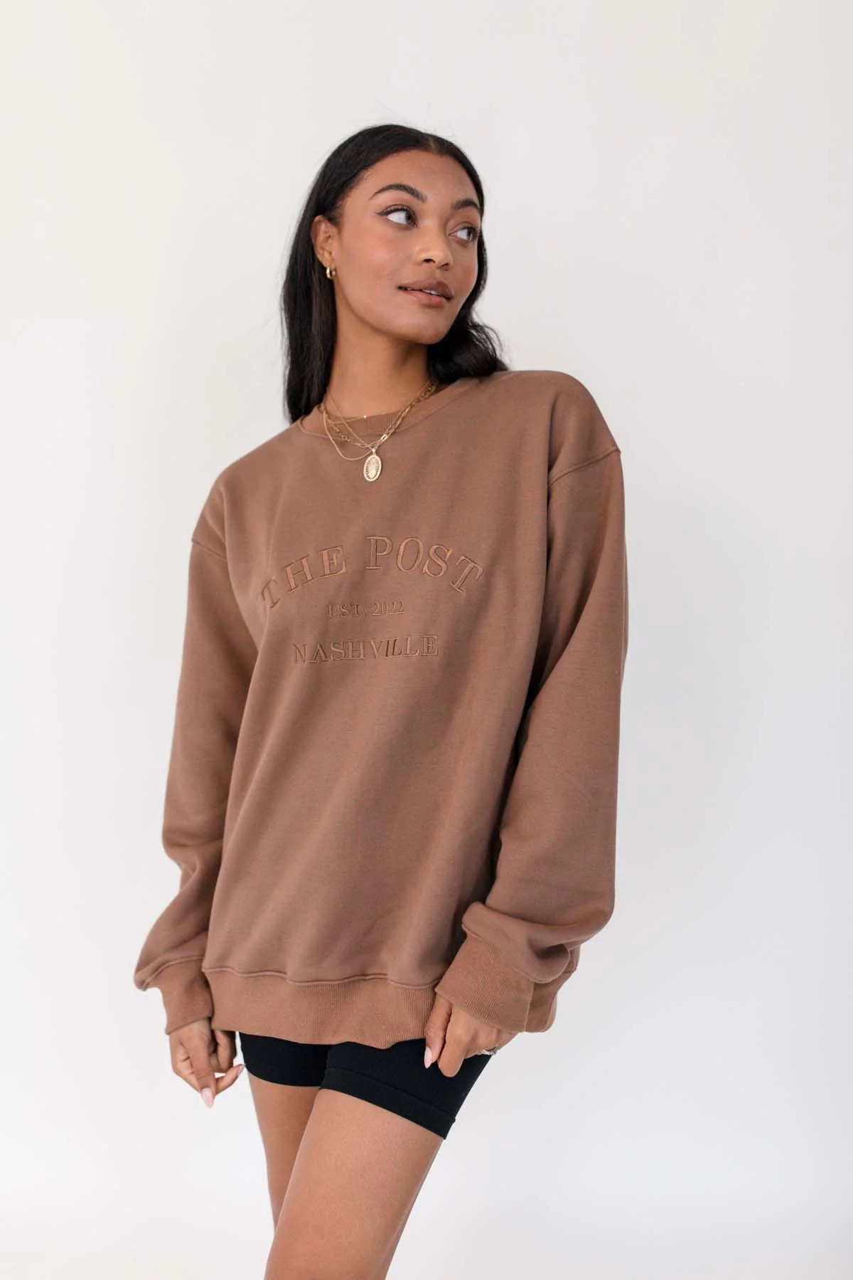 Postie Chocolate Oversized Sweatshirt | The Post