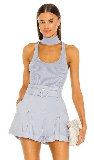 Margot Compact Cut Out Tank in Sky | Revolve Clothing (Global)