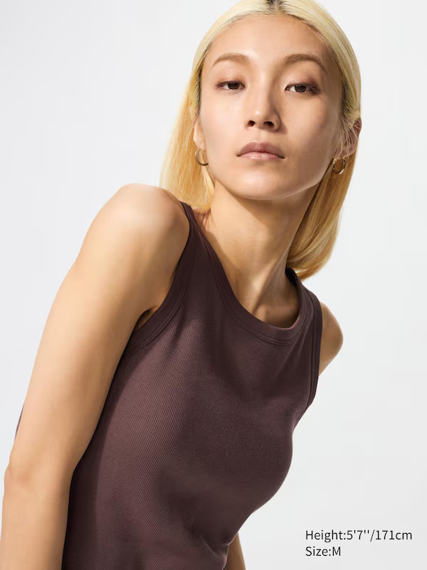 Ribbed Cropped Sleeveless Bra Top | UNIQLO (UK)