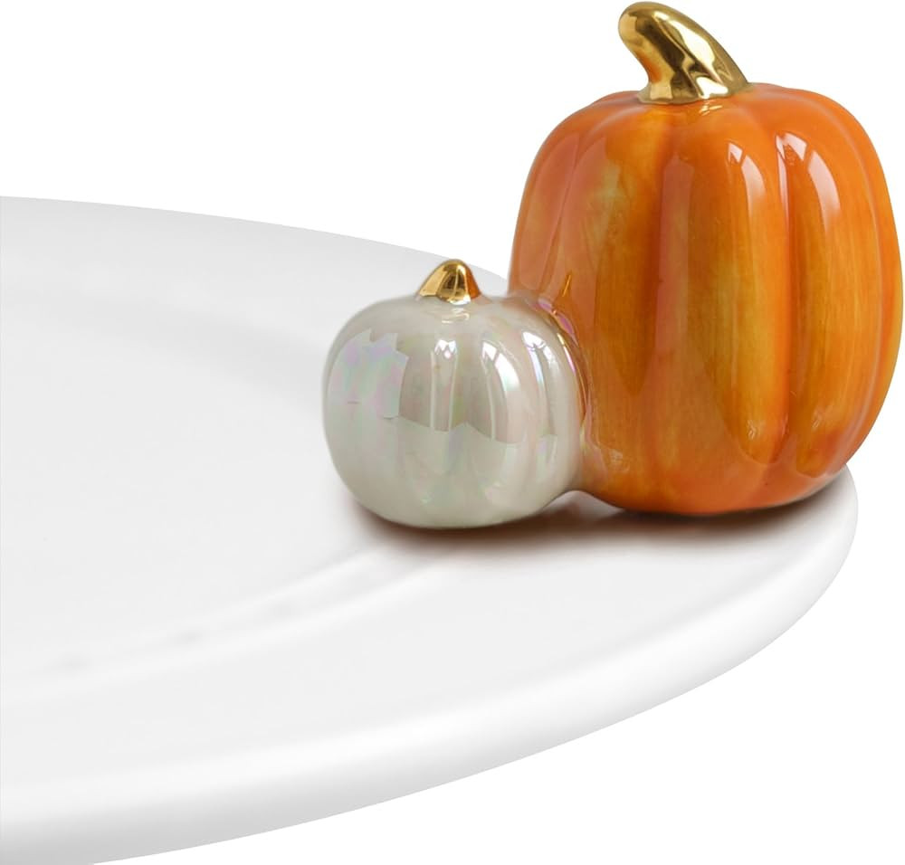 Nora Fleming Hand-Painted Ceramic Double Pumpkin, Halloween and Thanksgiving Fall Decor Minis for... | Amazon (US)