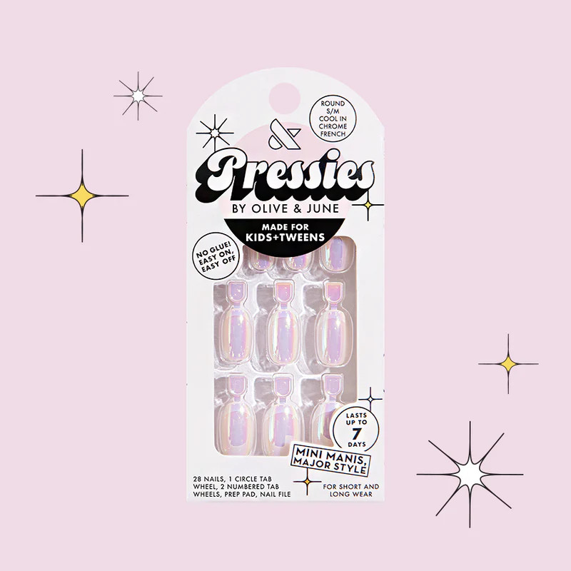 Cool in Chrome French - Pressies | Short Medium | Round | Olive & June