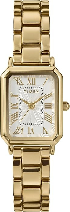 Timex Women's Trend 21 mm Watch, Gold-Tone Alloy Strap White Dial Gold-Tone Case TW2Y01200 | Amazon (US)