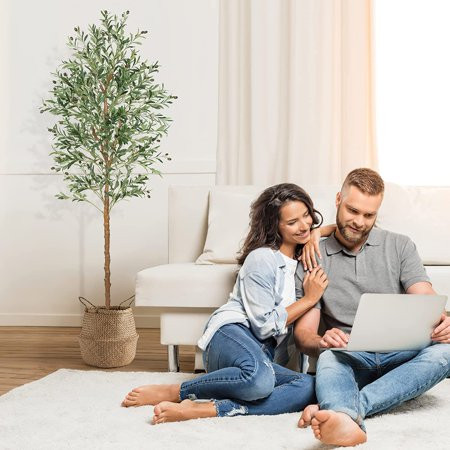 83 Artificial Plant Olive Tree Faux Plant for Home Decor Indoor Outdoor Office | Walmart (US)