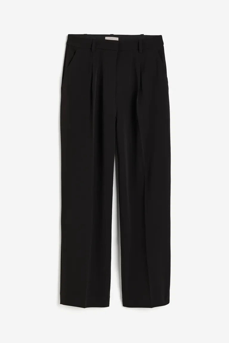 Wide crease-leg trousers | H&M (UK, MY, IN, SG, PH, TW, HK)