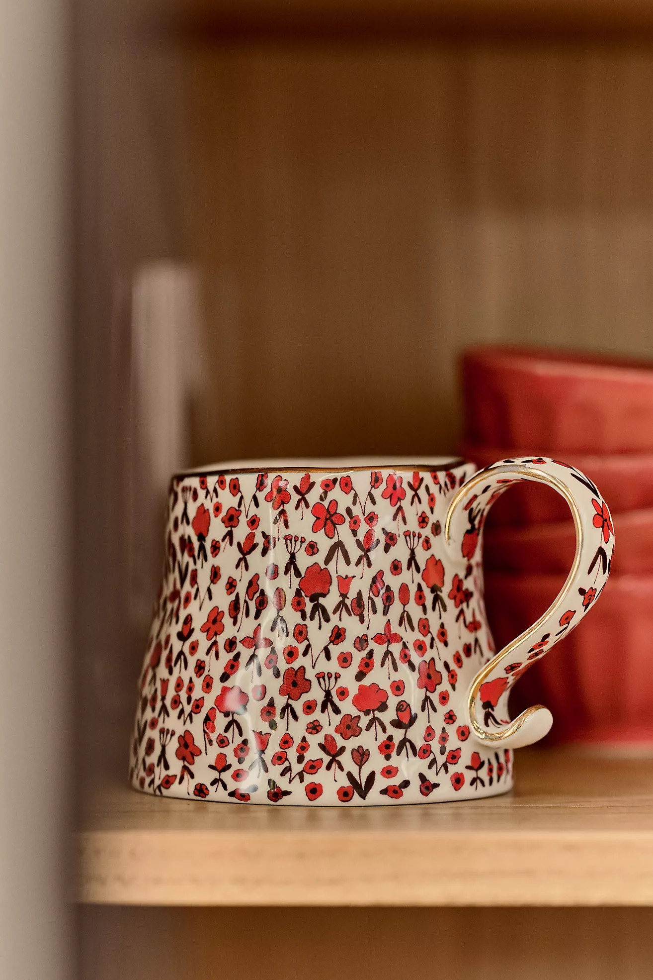 The Mud Fairy Blooming Hearts Stoneware Mug | Anthropologie (US)
