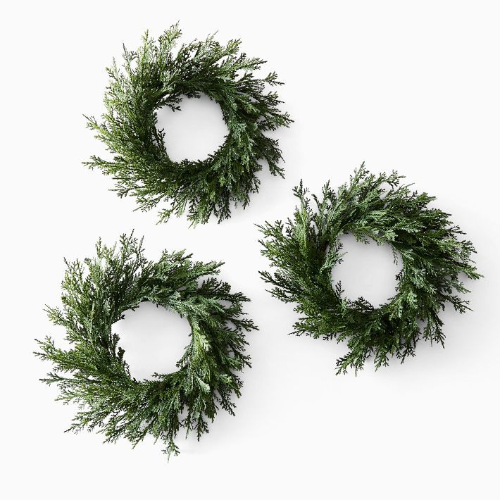 Faux Mini Pine Wreaths (Set of 3) | West Elm (US)