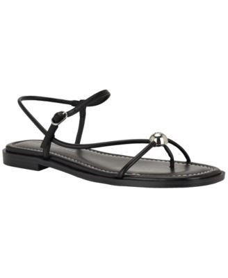 Tommy Hilfiger Women's Taras Strappy Flat Sandals - Cognac | Macy's
