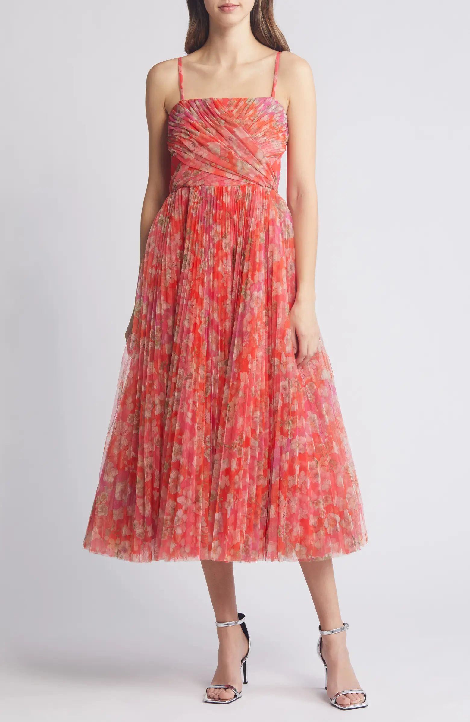 Hutch Quinn Pleated Midi Cocktail Dress | Nordstrom | Nordstrom