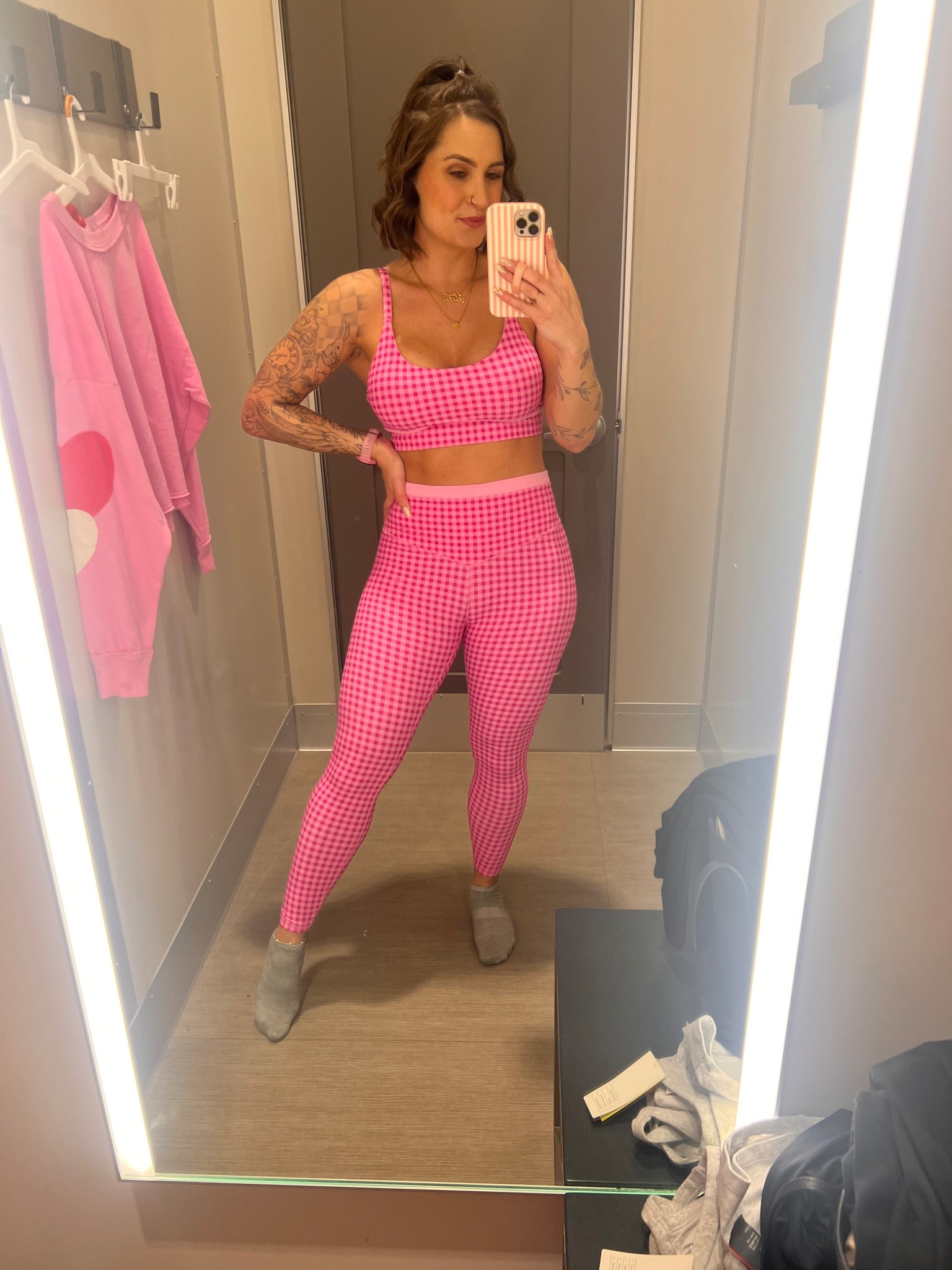 Is this not the cutest workout set?! I’m wearing a medium in both. Top has removable pads and adjustable straps. 

Workout set, pink workout set, workout motivation, athletic set, target activewear, activewear, pink activewear, target athletic set, Alicia Bice, does it come in pink 

#LTKActive #LTKSeasonal #LTKFindsUnder50