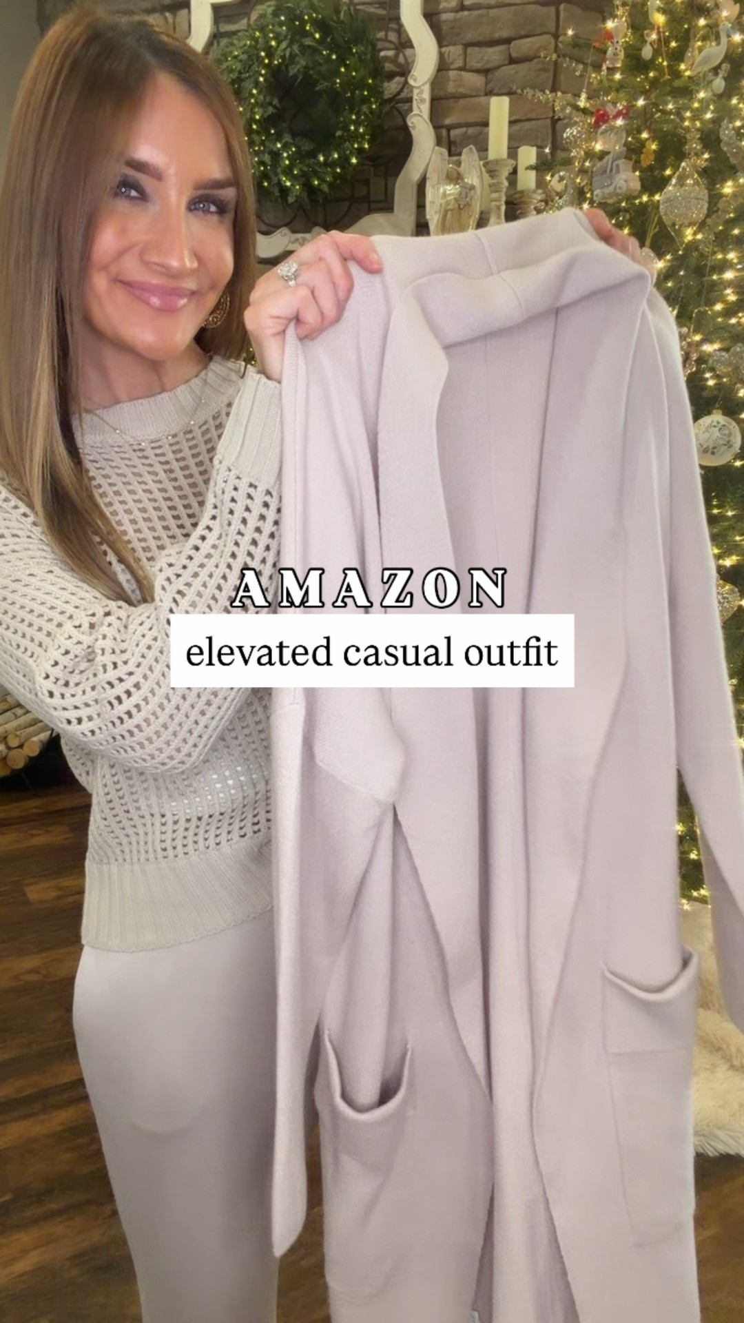 Comfort shouldn’t mean compromising on style. These trouser style wide-leg yoga pants have that effortless drape and easy movement I love—soft, breathable and come in length options. And when I layer on this coatigan, everything comes together. It’s cozy without being bulky, structured without feeling stiff… it’s the kind of piece that instantly elevates whatever I’m wearing. 

Wearing size small 33 inch inseam in yoga pants, medium tank top and medium coatigan. 

#CozyChic #ElevatedBasics #WideLegPants #CoatiganStyle #EffortlessOutfits #NeutralStyle #EverydayElevated #ComfortMeetsStyle #OOTDInspo #FallStyleVibes

#LTKmomlife #LTKSaleAlert #LTKgrwm