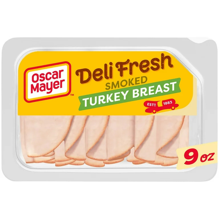 Oscar Mayer Deli Fresh Smoked Sliced Turkey Breast Deli Lunch Meat, 9 oz Package - Walmart.com | Walmart (US)