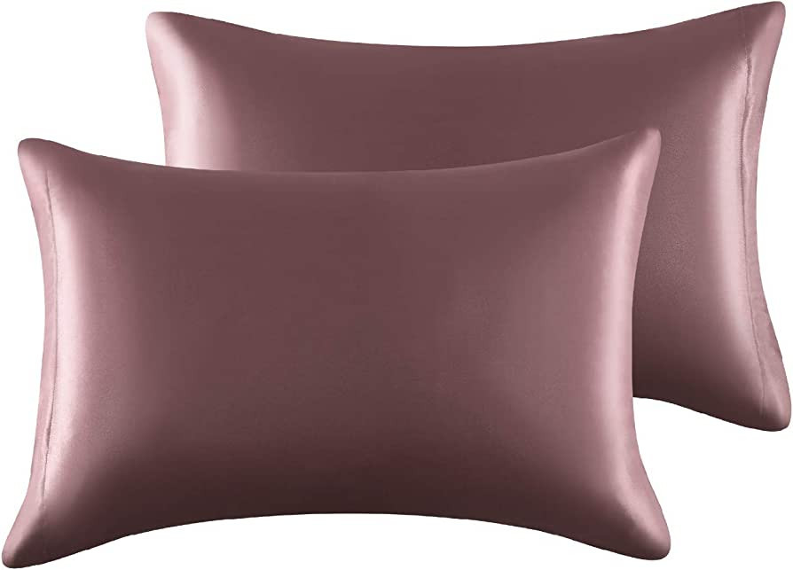 EXQ Home Silky Satin Pillowcase for Hair and Skin,Soft Cooling Pillow Cases Queen Size Set of 2 S... | Amazon (US)