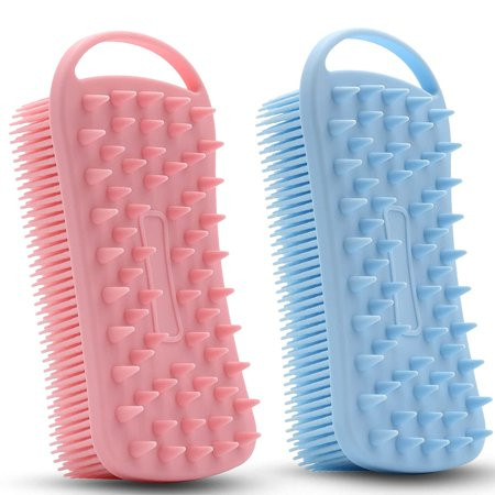 2-Pack Silicone Body Scrubber 2 in 1 Soft Silicone Loofah for Women Shower Scrubber for Body Gift fo | Walmart (US)