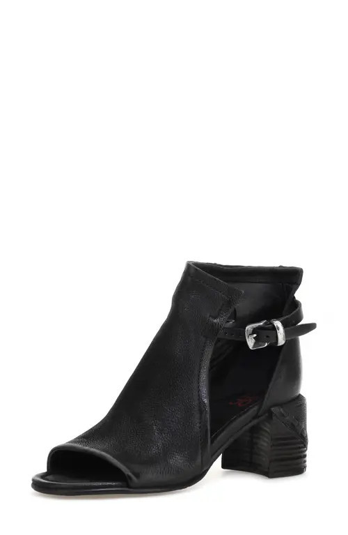 A.S.98 Maxwell Open Toe Bootie in Black at Nordstrom, Size 10.5-11Us | Nordstrom