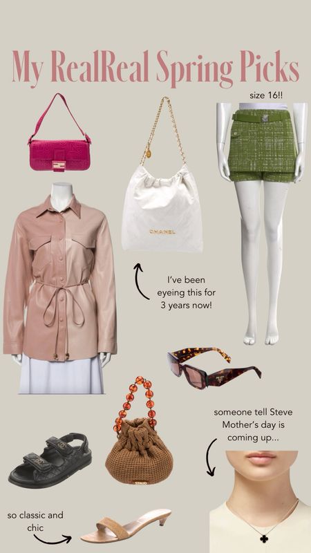 All the pieces I’m lusting over for spring on The RealReal! Someone please tell Steve that Mother’s Day is coming up!
