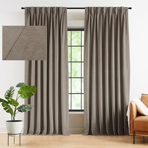 Kayne Studio Pinch Pleated Soft Velvet Curtains 108 Inch Long, 60% Blackout Room Darkening Soundp... | Amazon (US)