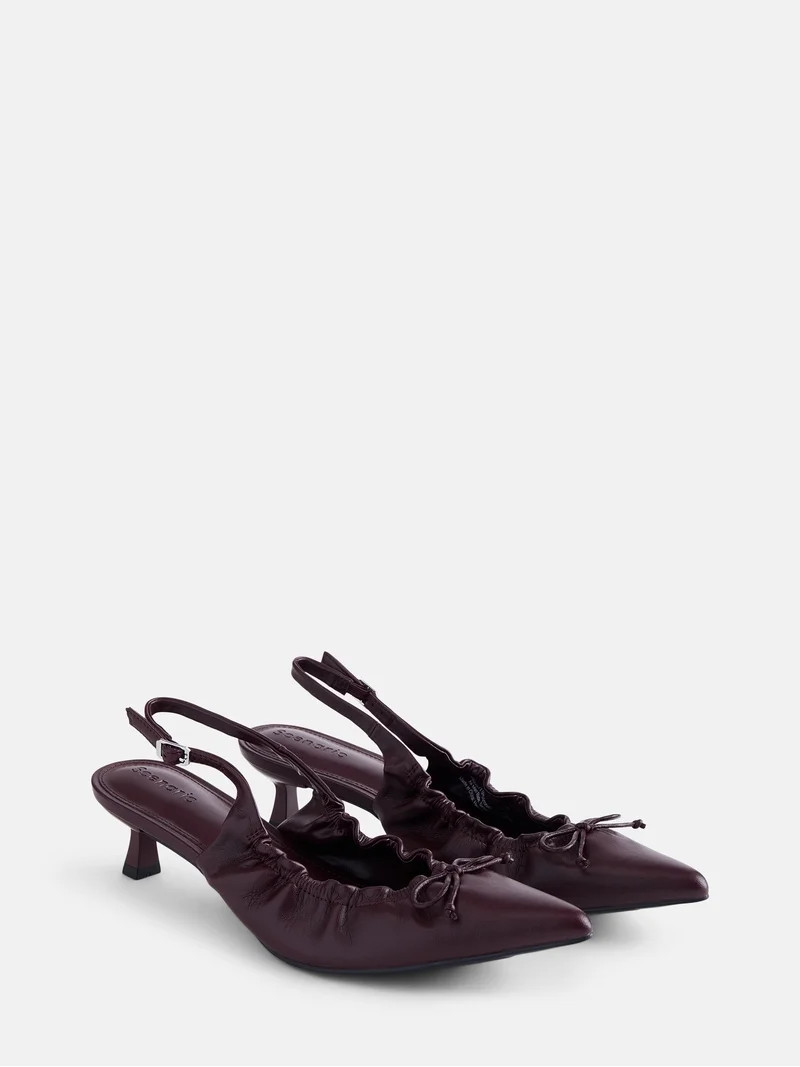 Scenario Women's Scrunch Slingback Heels | Walmart (US)