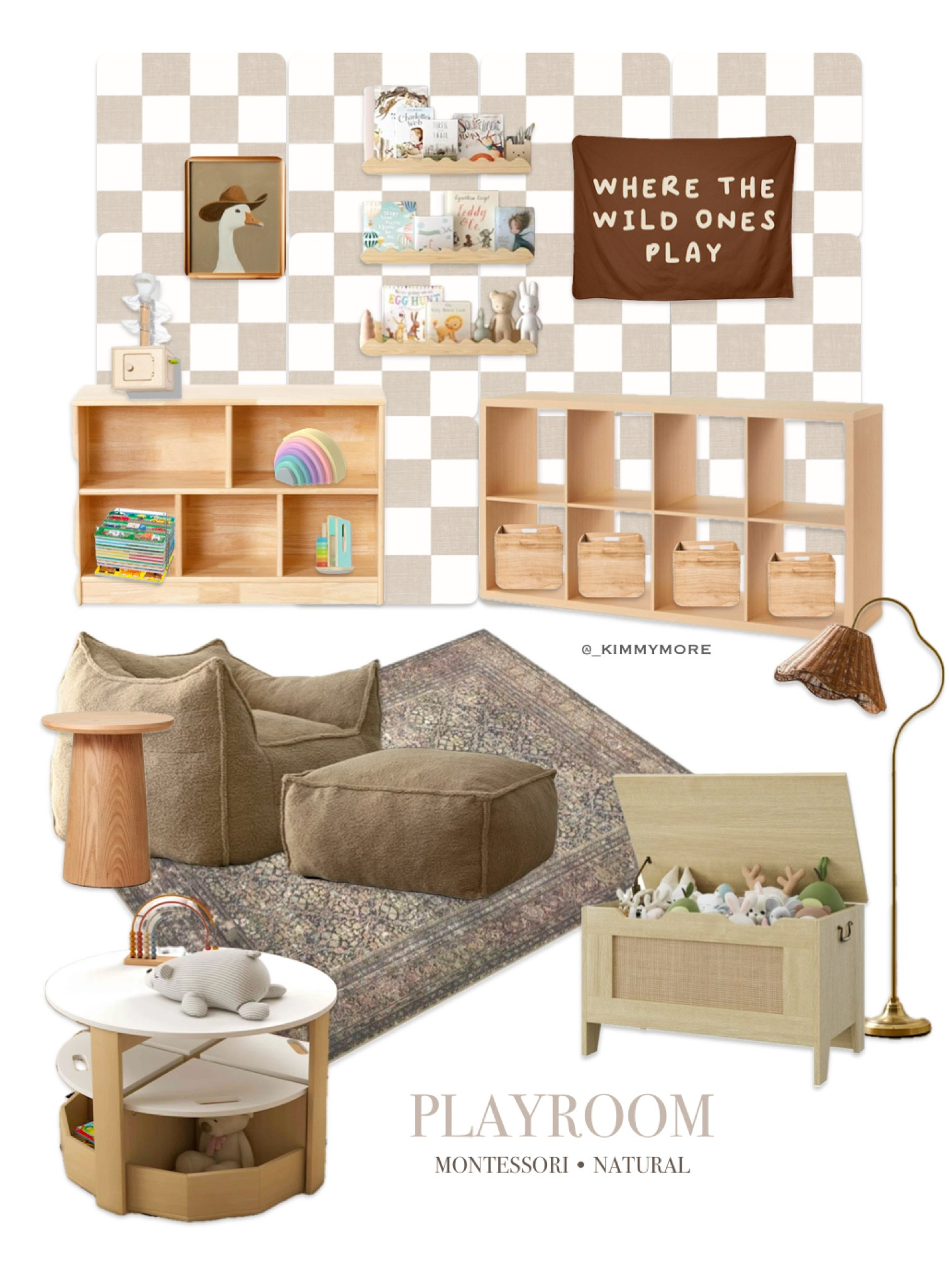 Montessori Playroom with many different storage options 

#Neutral #CozyKidsRoom #mcGeeandCo #earthyroom #loveevery #toyorganization #toystorage 

#LTKKids #LTKFamily #LTKHome