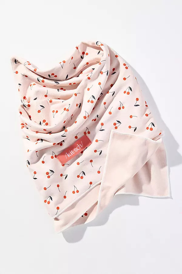 Cherry Print Extra Large Hair Towel Wrap | Anthropologie (US)