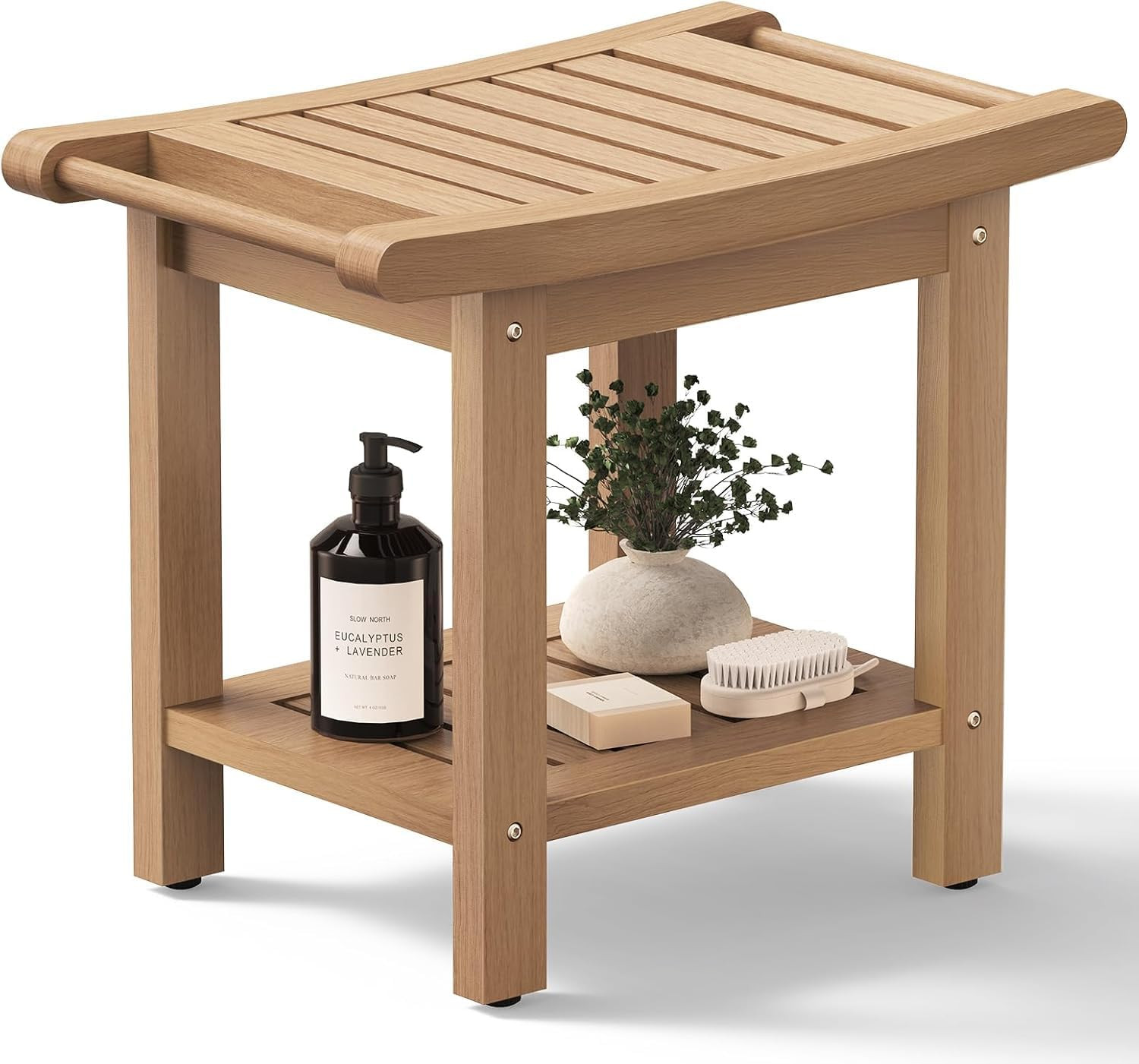 ACUEL Poly Lumber Shower Bench Seat, Larger Size 22" x 13", Shower Benches for Inside Shower, Wat... | Amazon (US)