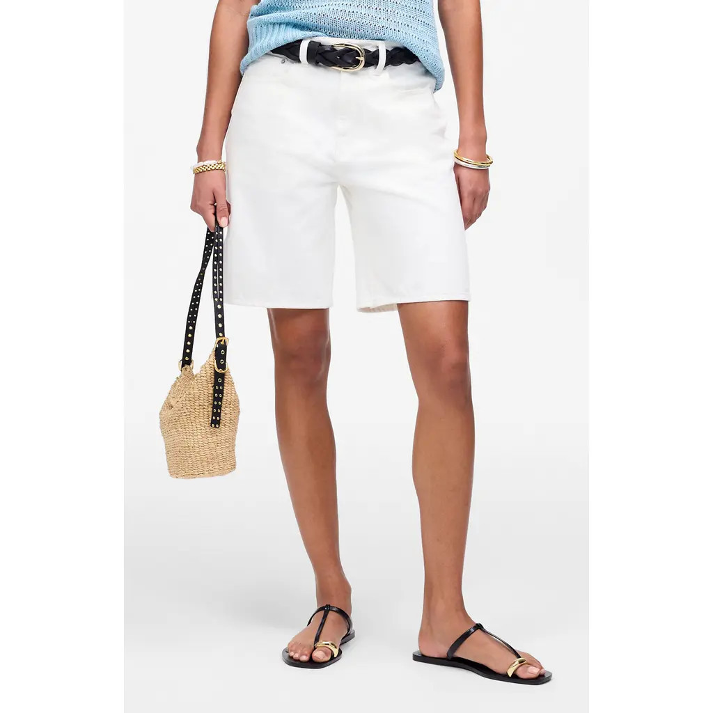 Madewell 1997 Denim Bermuda Shorts in Pure White at Nordstrom Rack, Size 30 | Nordstrom Rack