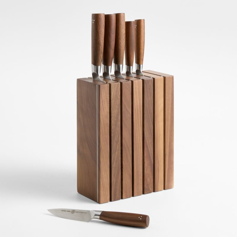 Schmidt Brothers Delta 7-Piece Knife Block Set + Reviews | Crate & Barrel | Crate & Barrel