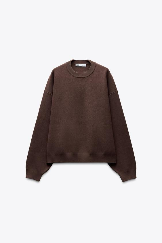 PLAIN KNIT SWEATSHIRT | Zara US