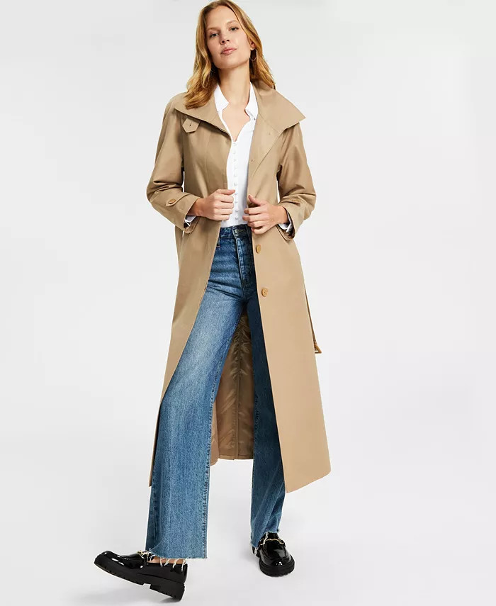 Lauren Ralph Lauren Women's Stand-Collar Maxi Trench Coat - Macy's | Macys (US)