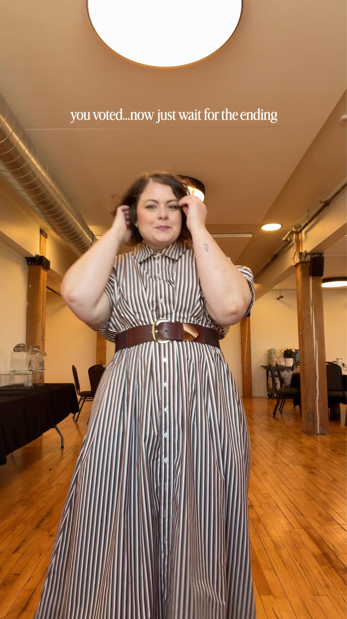 This is the Tobie dress from Anthro but this exact colorway is no longer sold! 

Wearing a 2X to fit my arms but it’s very large in my waist so I need a belt! 

Bust 43  //  waist 42 //  hips 52  //  5’6” 

#LTKootd #LTKMidsize #LTKPlusSize