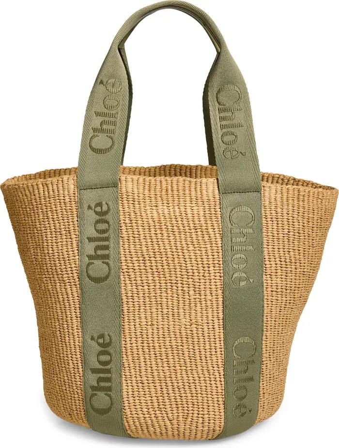 Chloé Large Woody Straw Basket Tote | Nordstrom | Nordstrom