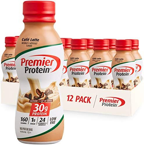 Premier Protein Shake, Café Latte, 30g Protein, 1g Sugar, 24 Vitamins & Minerals, Nutrients to S... | Amazon (US)