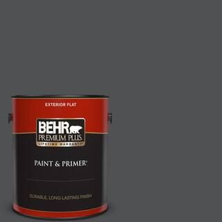 1 gal. #PPU18-01 Cracked Pepper Flat Exterior Paint & Primer | The Home Depot