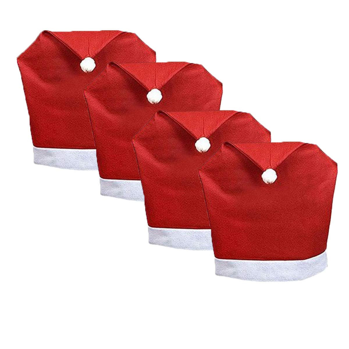 Mehome Christmas Chair Covers of 4, Plush Velvet Dining Room Chair Covers, Soft Kitchen Back Cove... | Amazon (US)