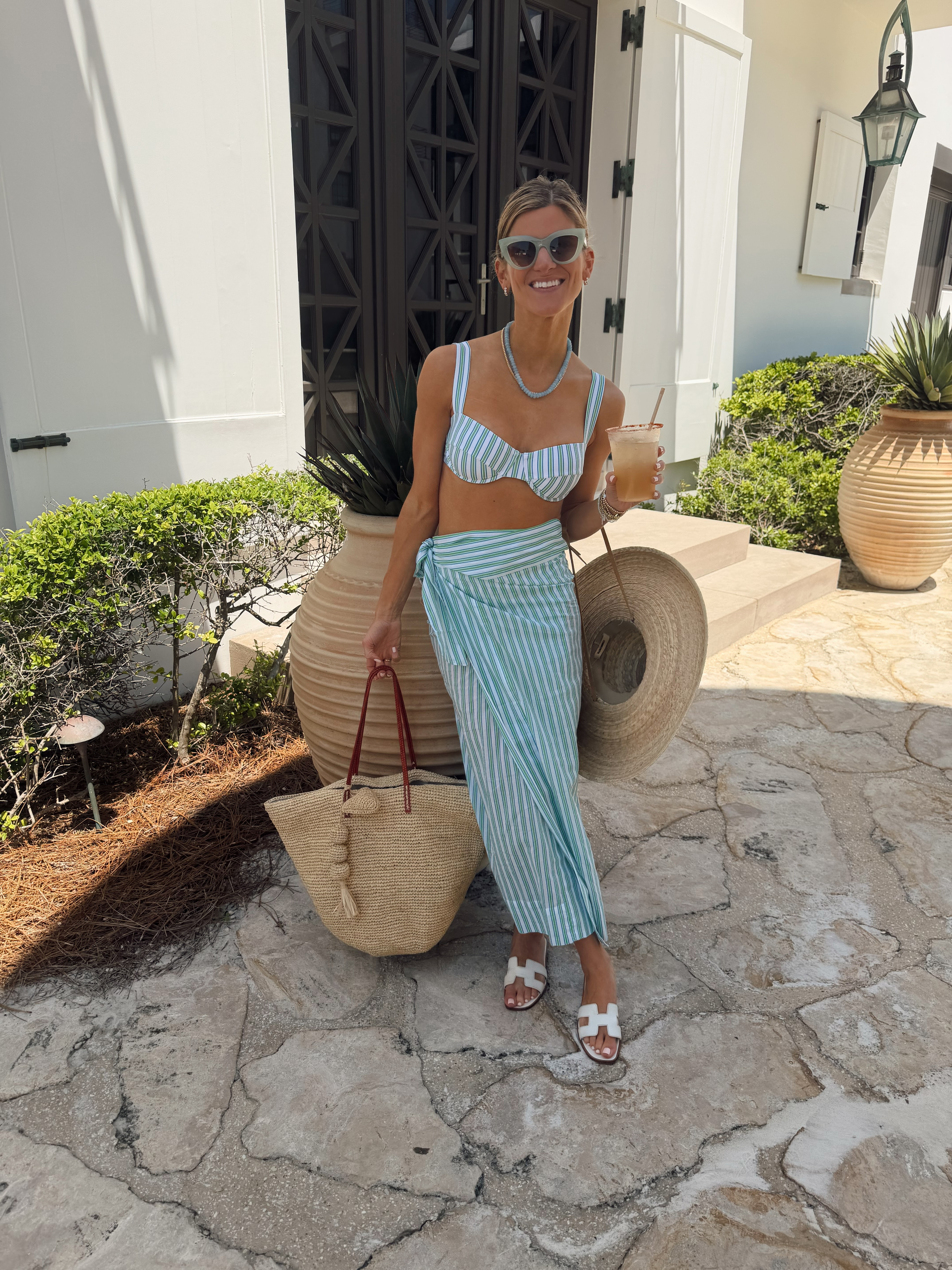 Minnow Striped swim set and sarong! 

 