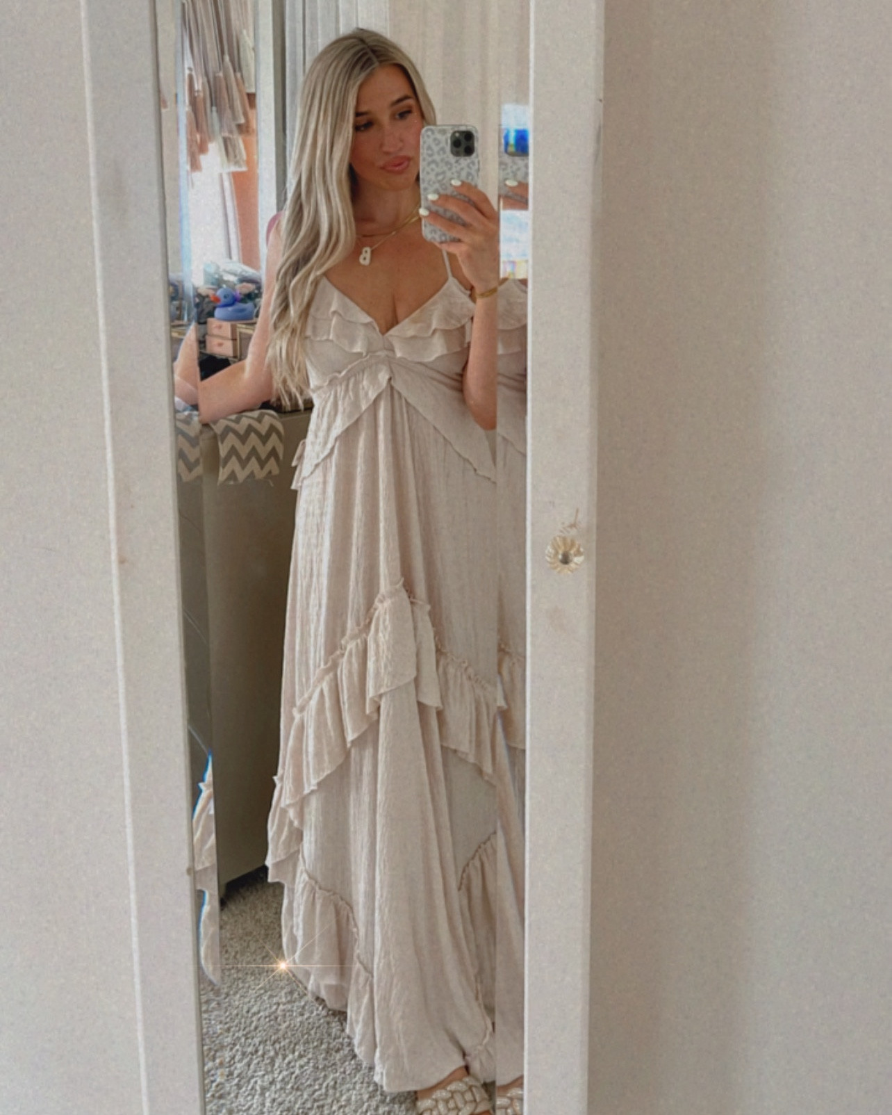 Free People Maxi Dress with gold sandals💗

#LTKSummerSales #LTKShoeCrush #LTKBeauty