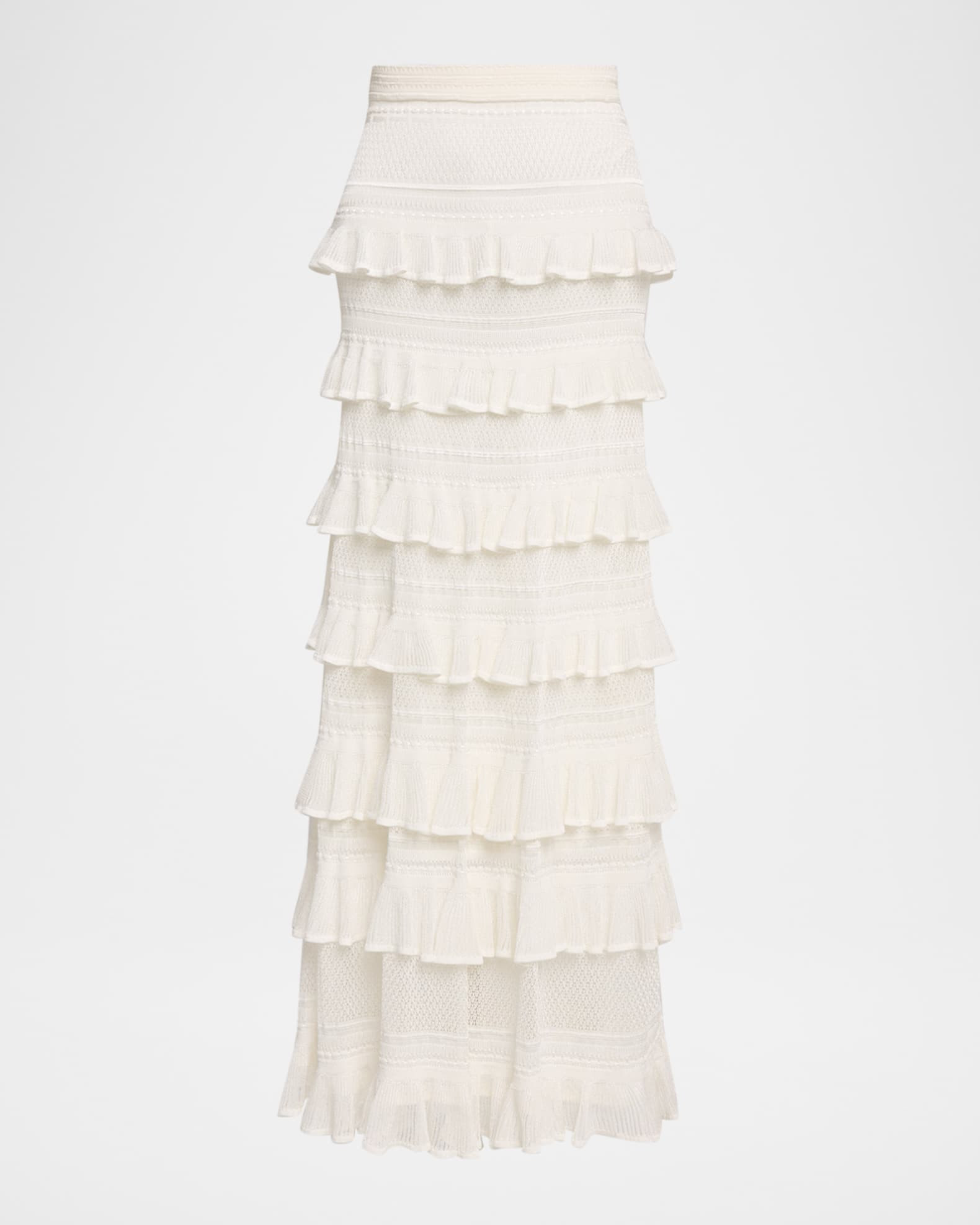Luna Lace Ruffled Maxi Skirt | Neiman Marcus