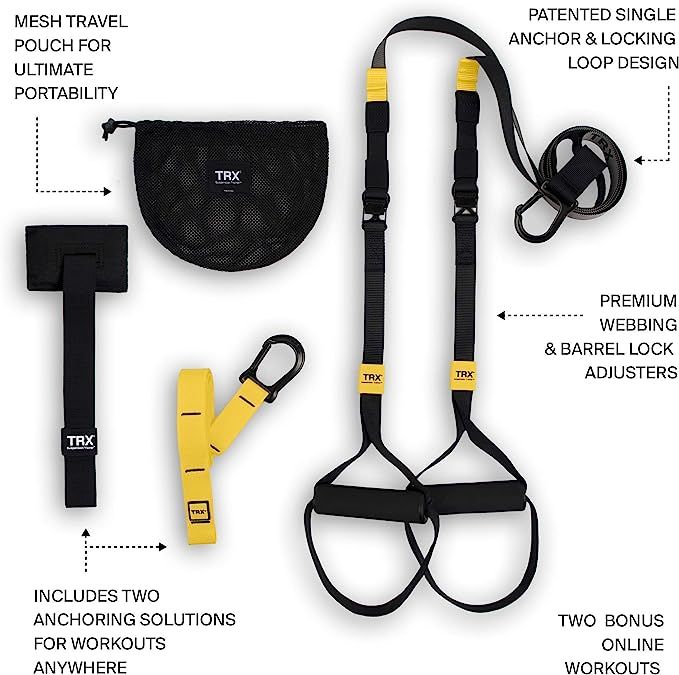TRX GO Suspension Training: Bodyweight Fitness Resistance Training | Fitness for All Levels & All... | Amazon (US)
