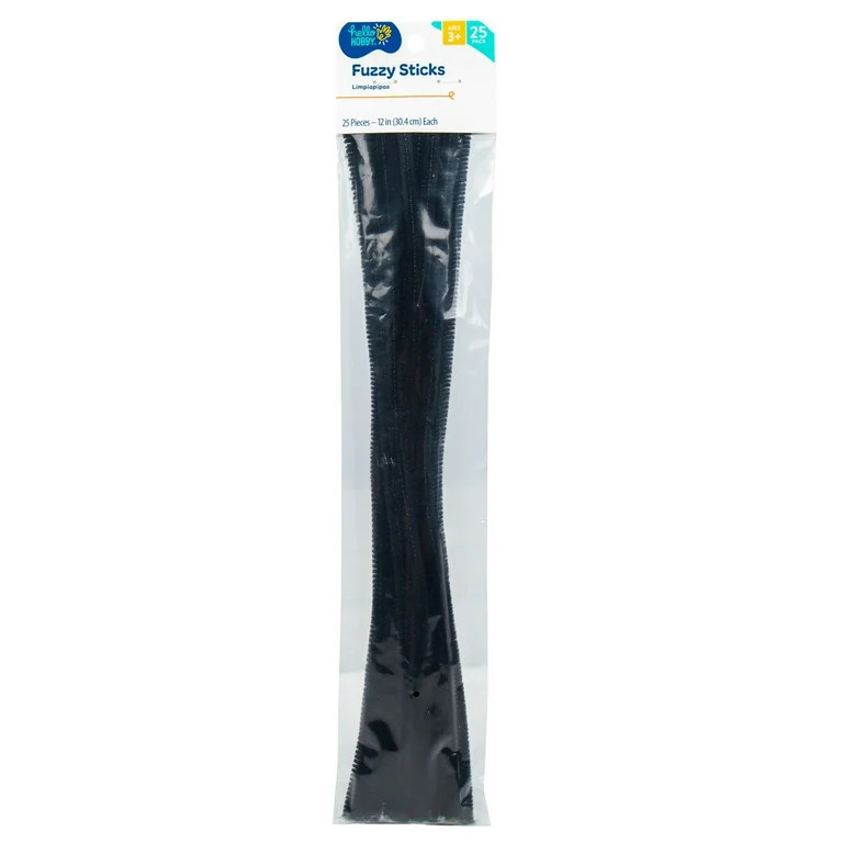 Hello Hobby Black Fuzzy Sticks, 25-Pack | Walmart (US)