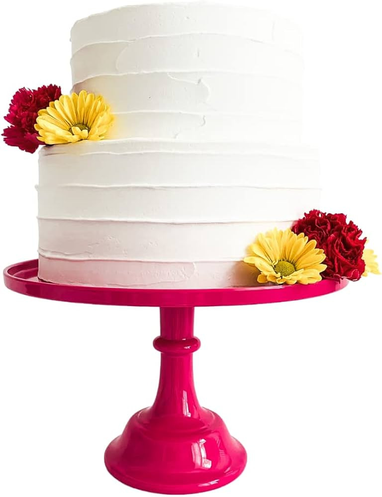 Sprinkles & Confetti 11" Bright Pink Melamine Cake Stand – Elegant, Durable Dessert Display for... | Amazon (US)