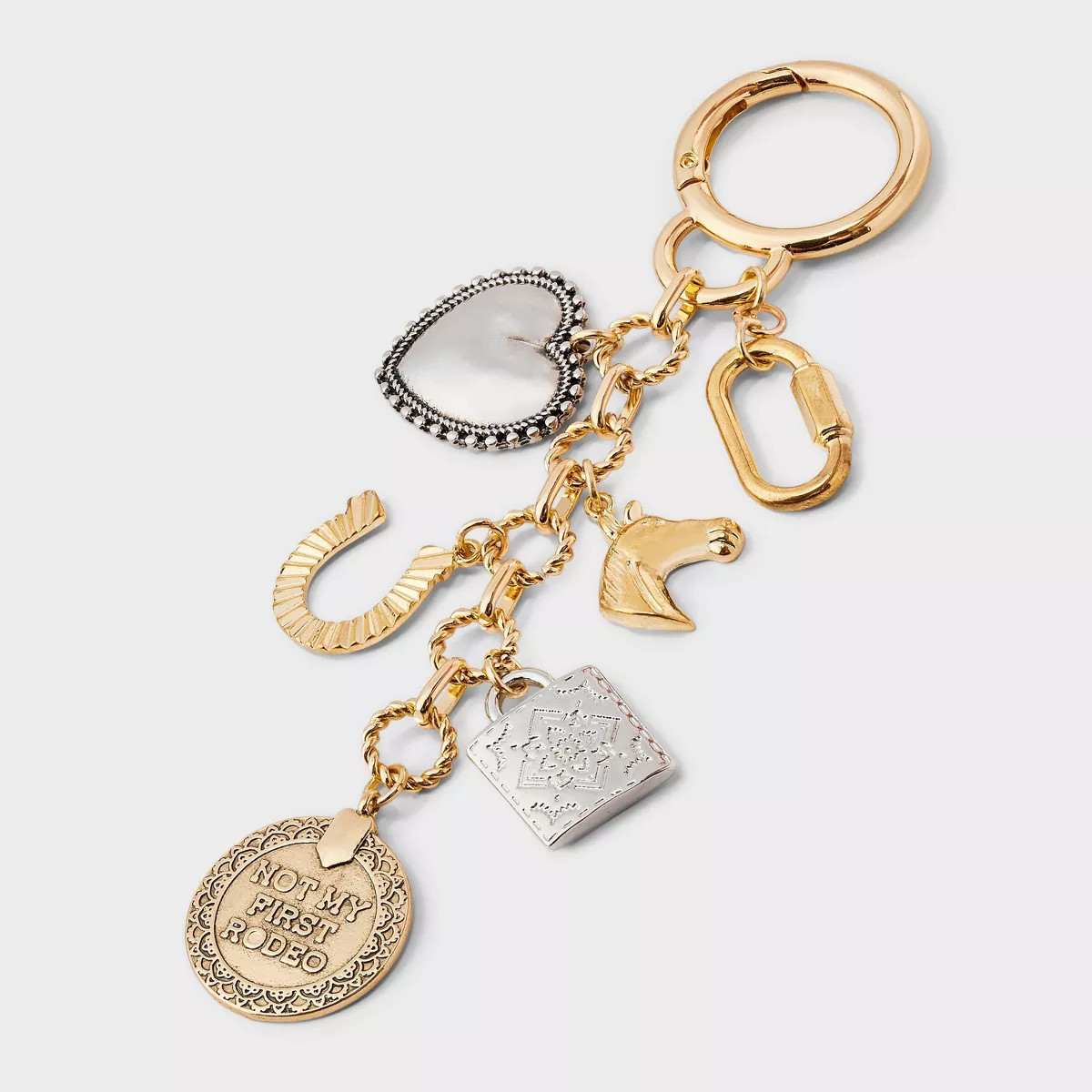 Mixed Western and Horse Bag Charm - A New Day™ Gold/Silver | Target