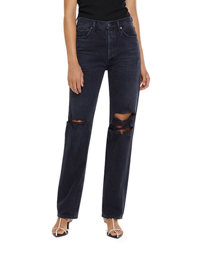 Lana Mid Rise Straight Leg Jeans | Bloomingdale's (US)