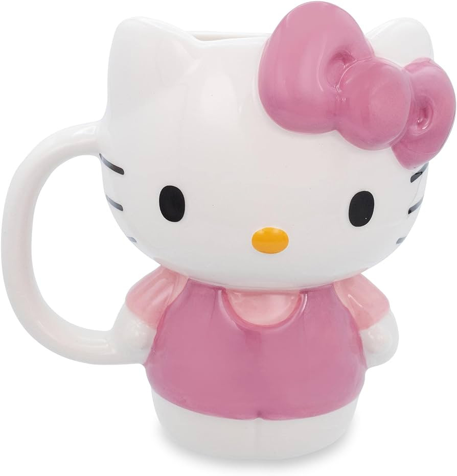 Sanrio Hello Kitty 3D Sculpted Ceramic Mug | BPA-Free Coffee Cup For Espresso, Caffeine, Cocoa | Amazon (US)