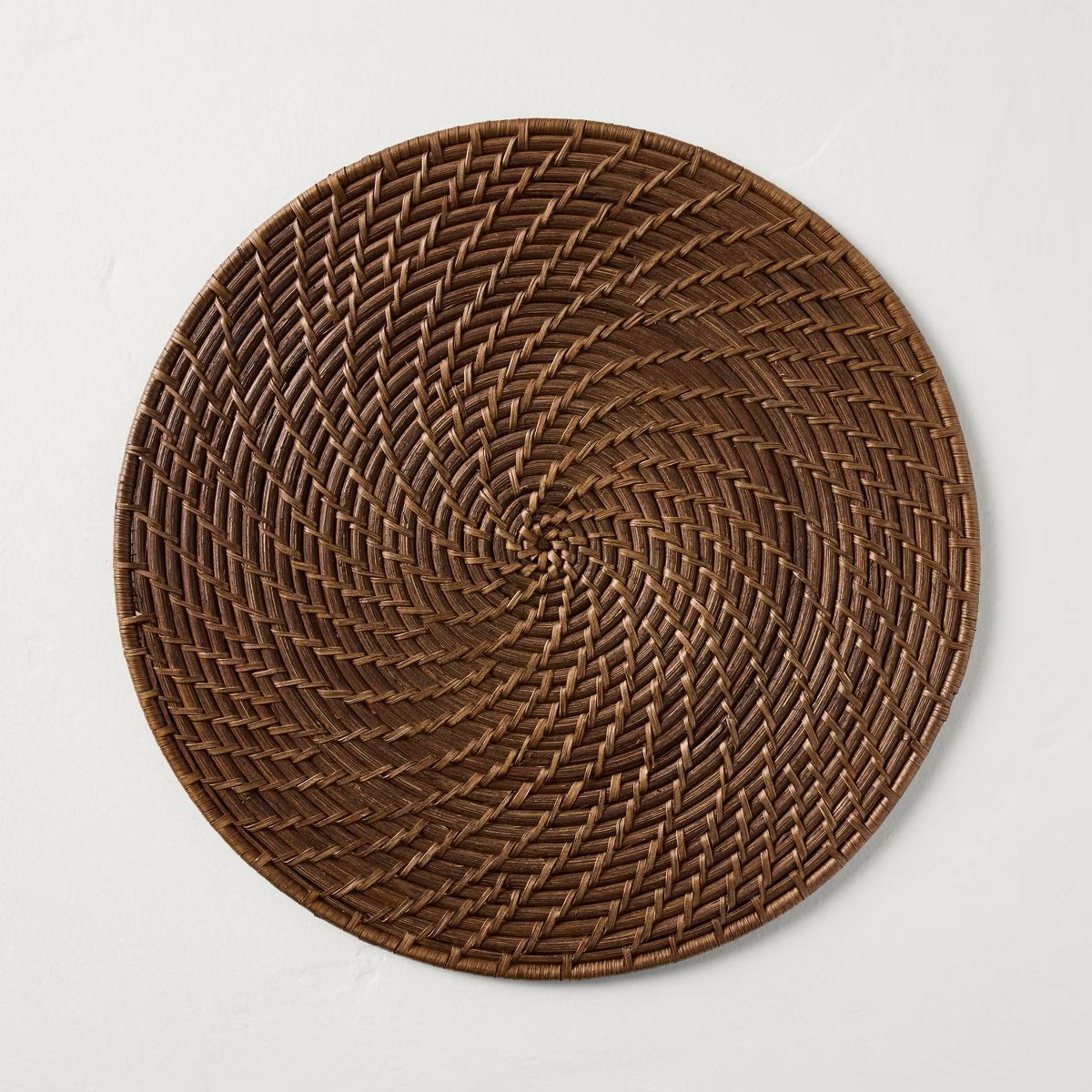 13" Woven Rattan Charger Placemat Brown - Hearth & Hand™ with Magnolia | Target