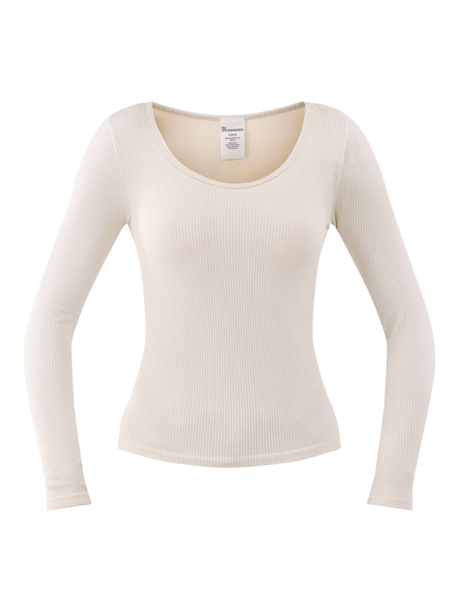 No Boundaries Seamless Scoop Neck Top, Women's and Women's Plus - Walmart.com | Walmart (US)