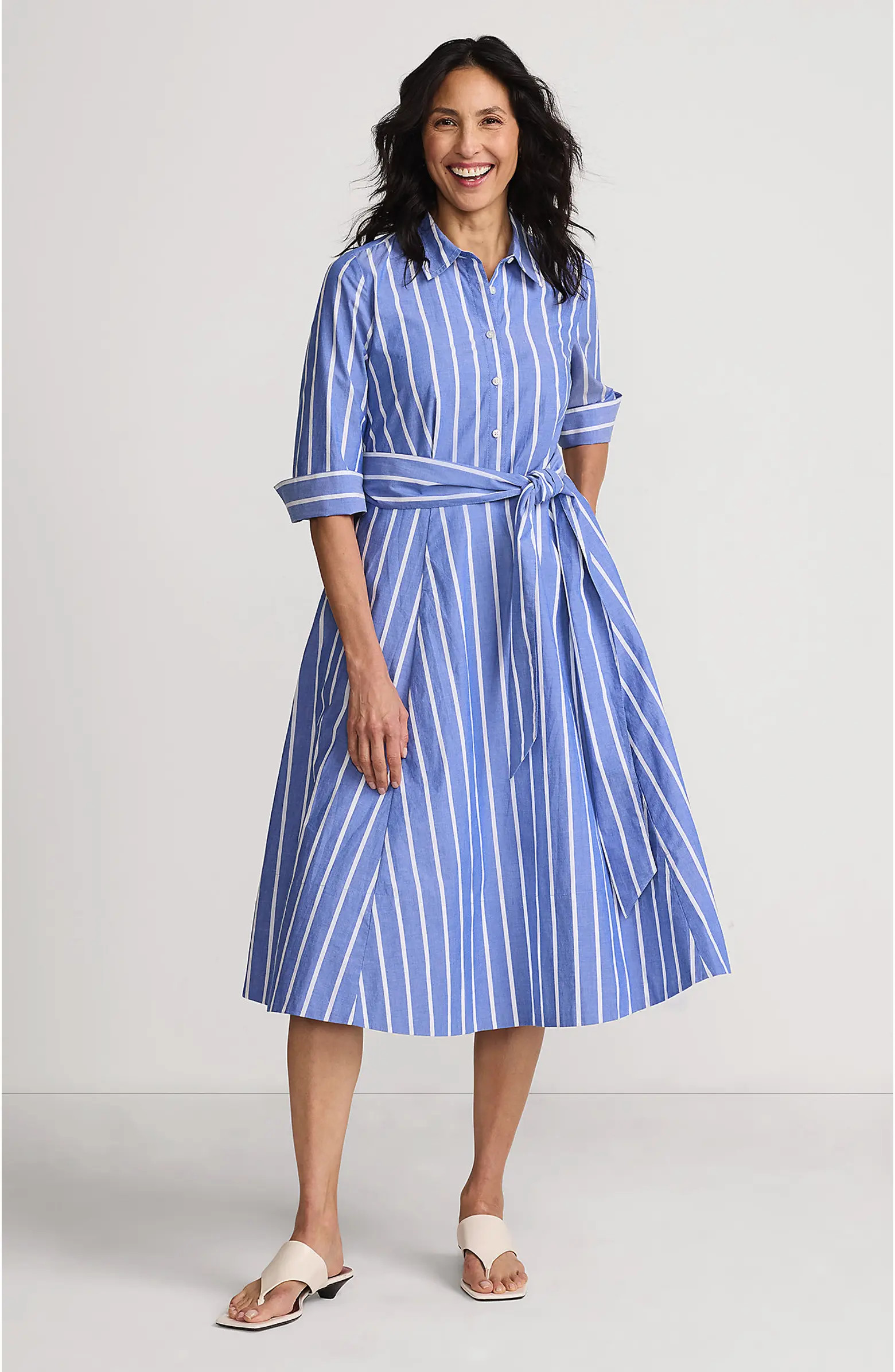 Poplin Midi Wrap Front Dress | Nordstrom