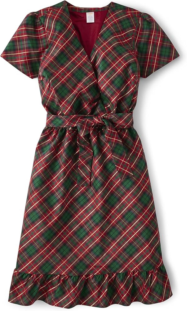 Gymboree Women's Short Sleeve Plaid Fall Dressy Dress Seasonal | Amazon (US)