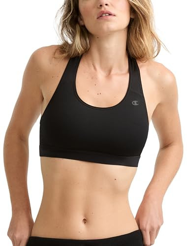Champion Women's Sports Bra, High-Impact Compression, Moisture-Wicking Fabric, Black, X-Large | Amazon (US)